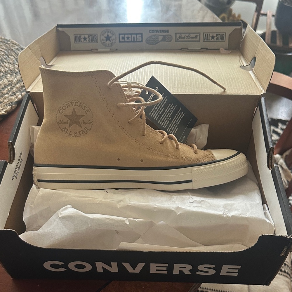 Converse Beige High-Top Sneakers